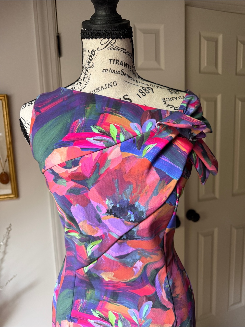Chiara Boni One Shoulder Floral Dress - Multicolor - Picture 5 of 16